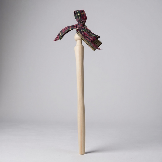 Wooden Spurtle With Tartan Ribbon 28cm