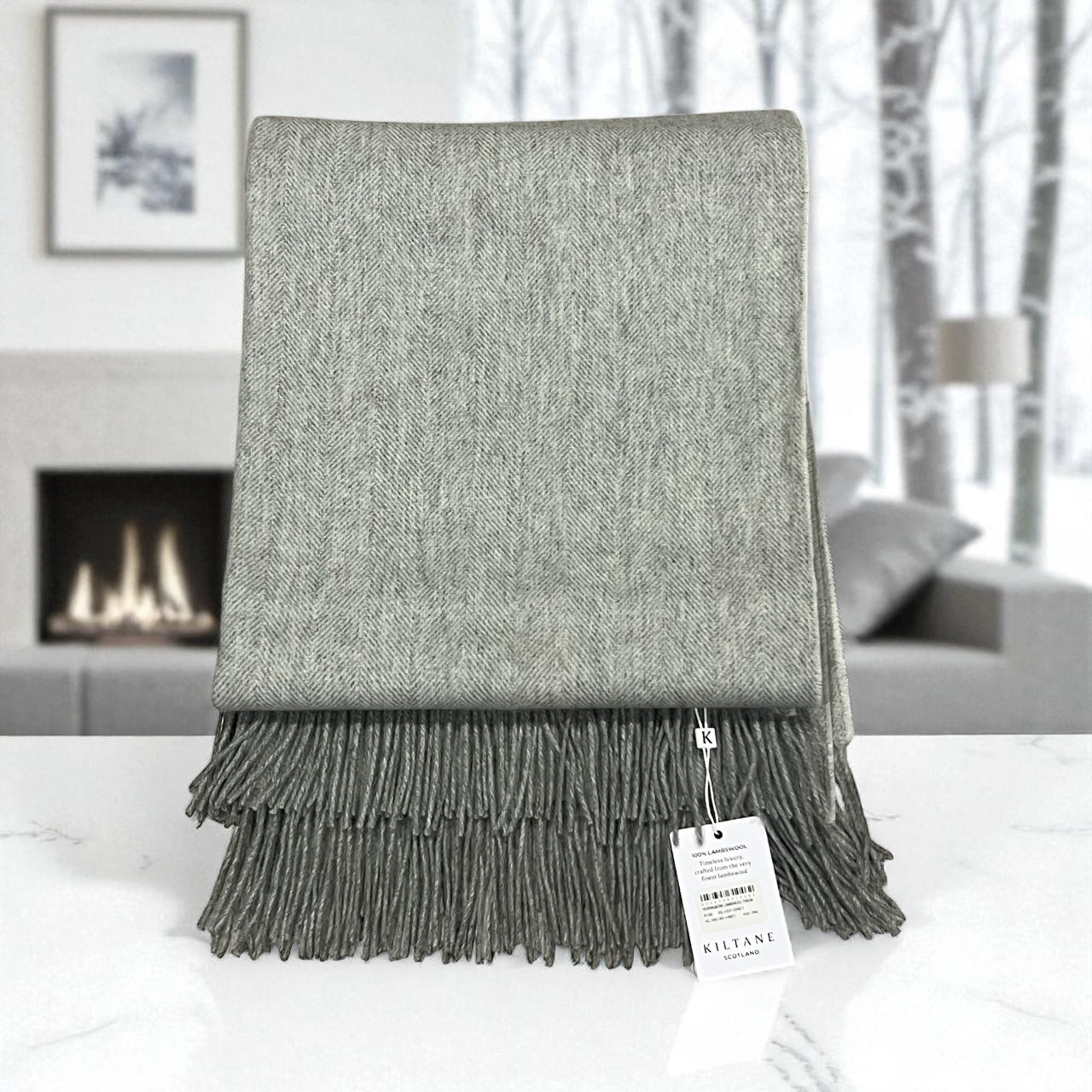 Kiltane 100% Lambswool Herringbone Throw