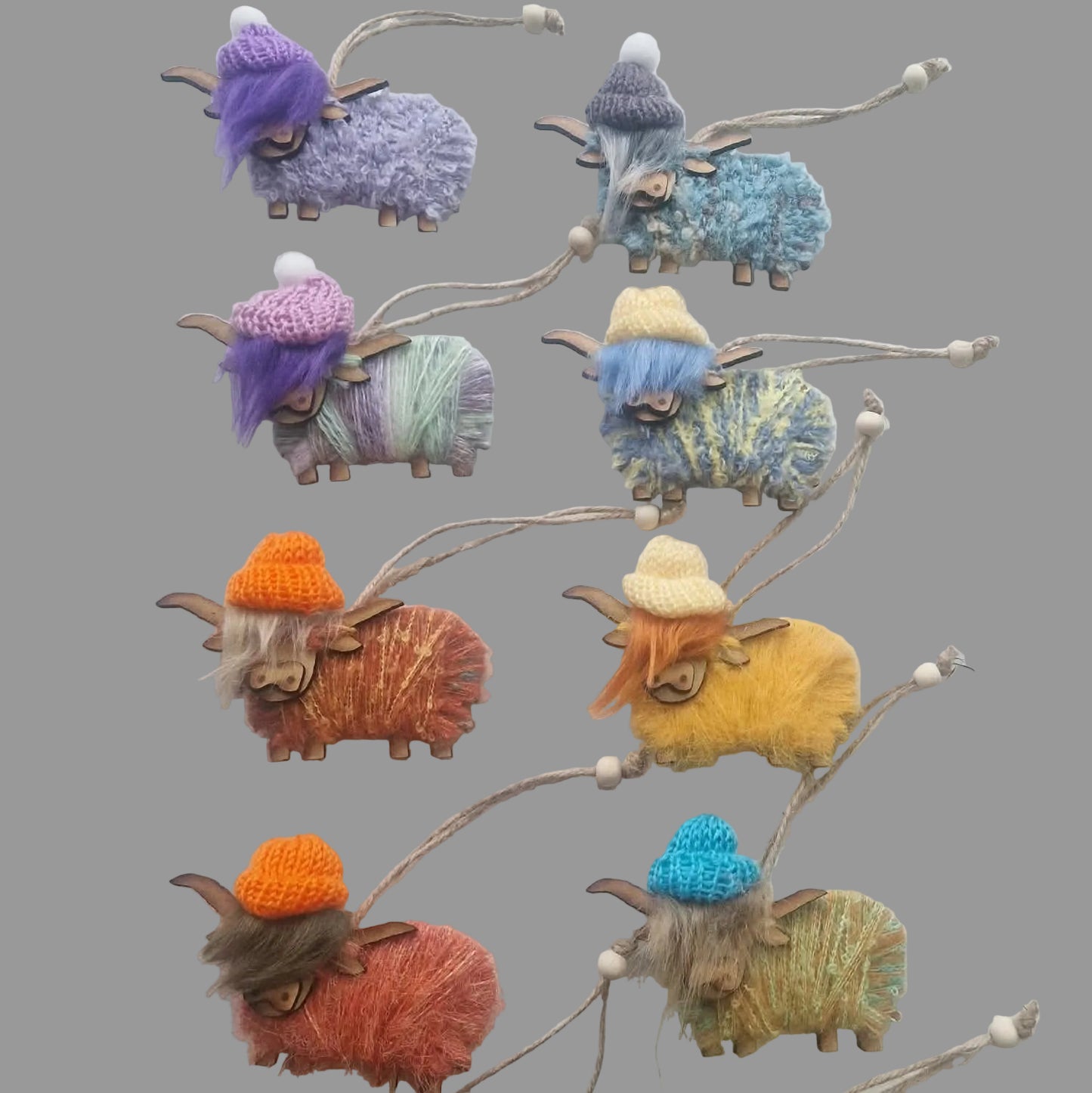 Handmade Highland Cow Ornament