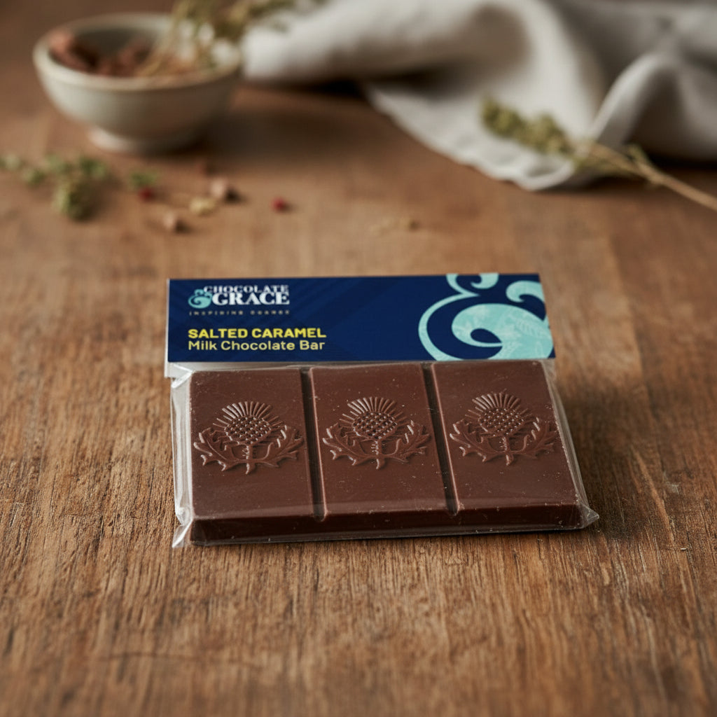 Grace Chocolate Highland Cow, Stag & Thistle Chocolate Bars