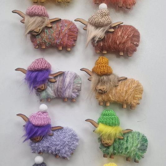 Handmade Highland Cow Ornament