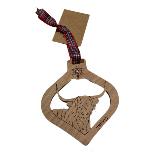 The Damside Wooden Christmas Bauble Decoration