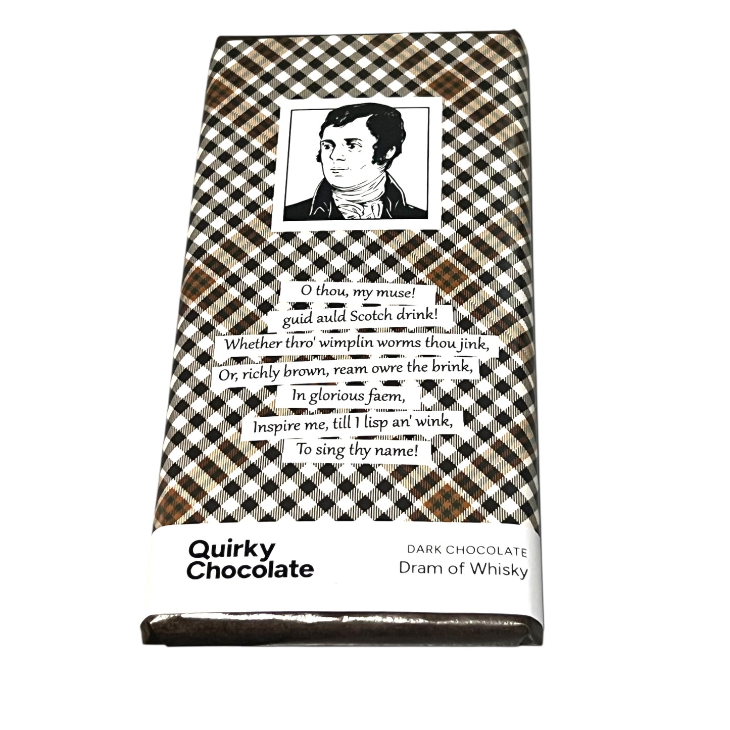 Quirky Chocolate Robert Burns Dram Of Whisky Dark Chocolate