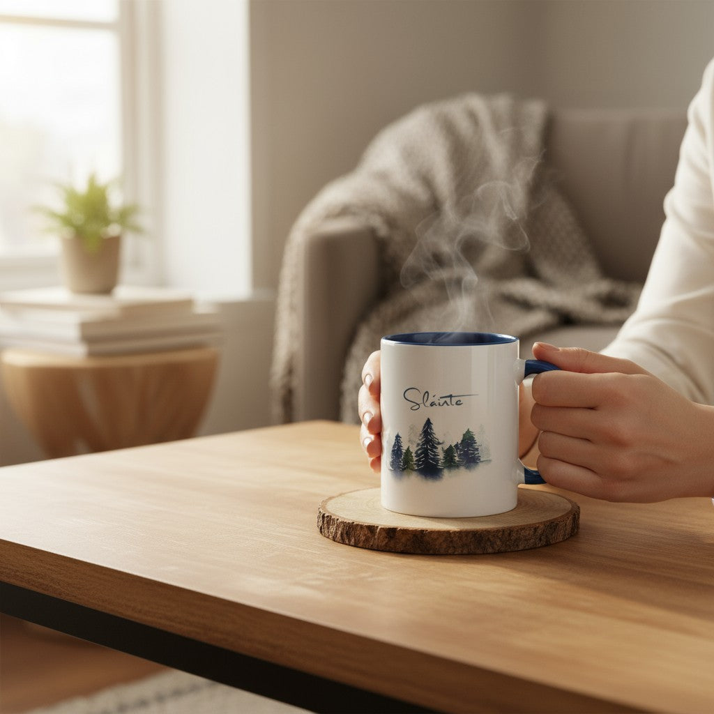 Clan Artisan Designed & Handprinted Colour Christmas Ceramic Mugs 10oz 2025