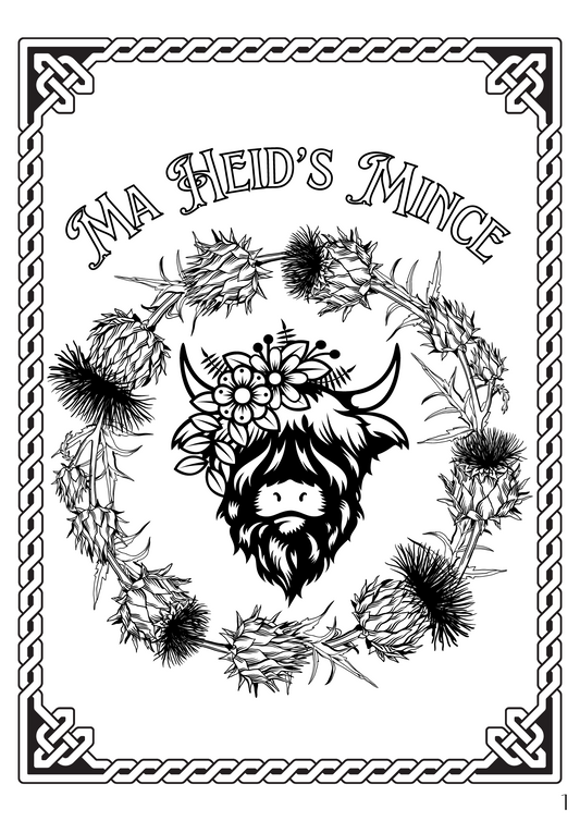 Clan Artisan's Gallus Scottish Colouring Book