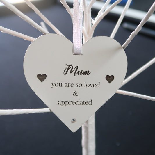 The Damside Hanging Love Heart Plaques