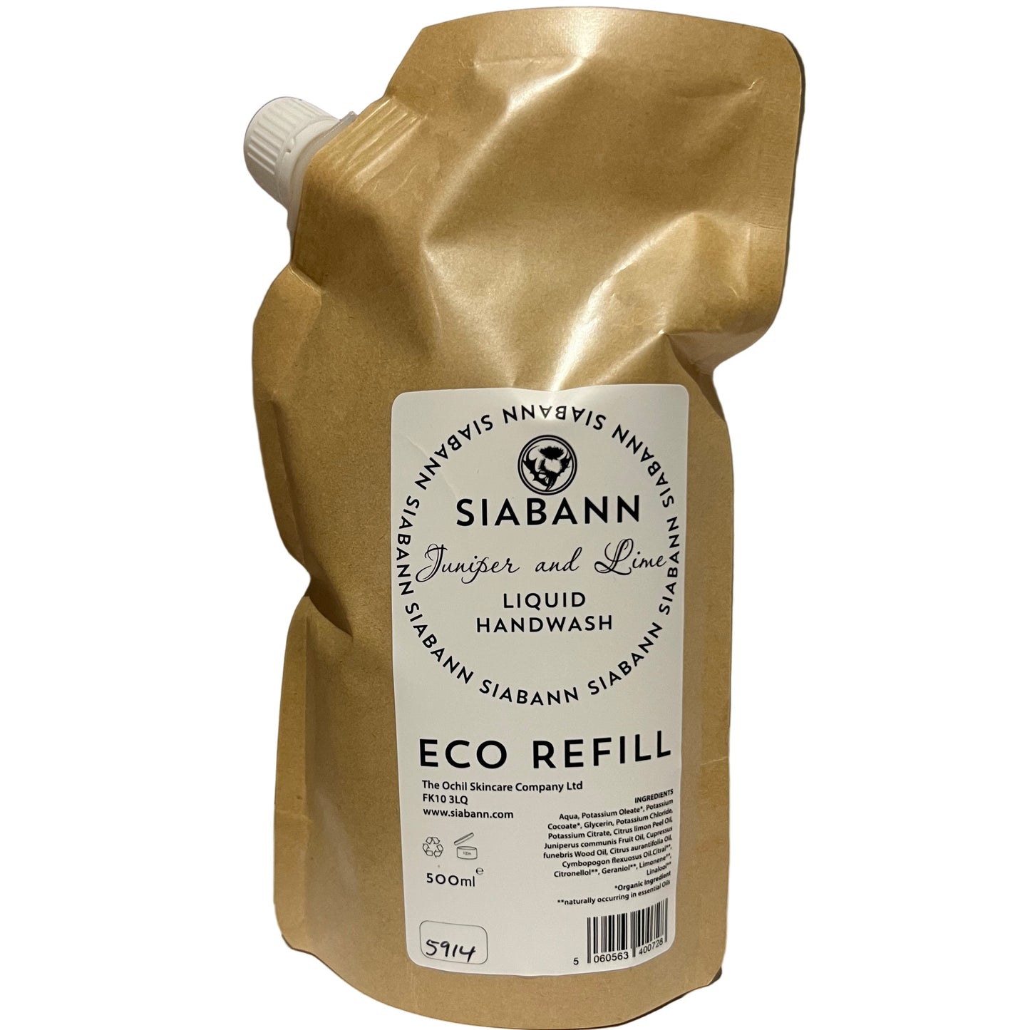 Siabann Juniper & Lime Organic Liquid Handwash