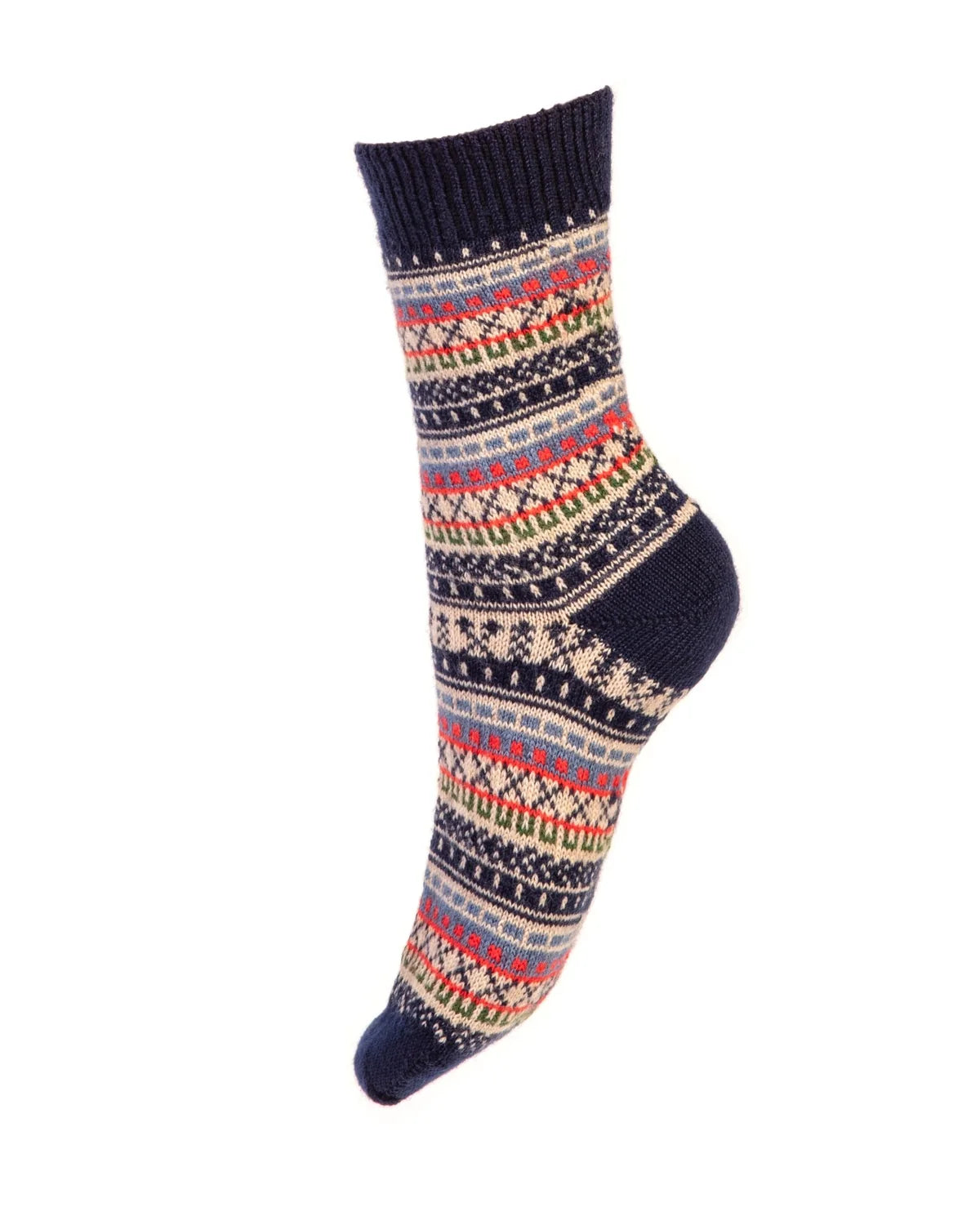 House of Cheviot Ladies Fairisle Short Sock