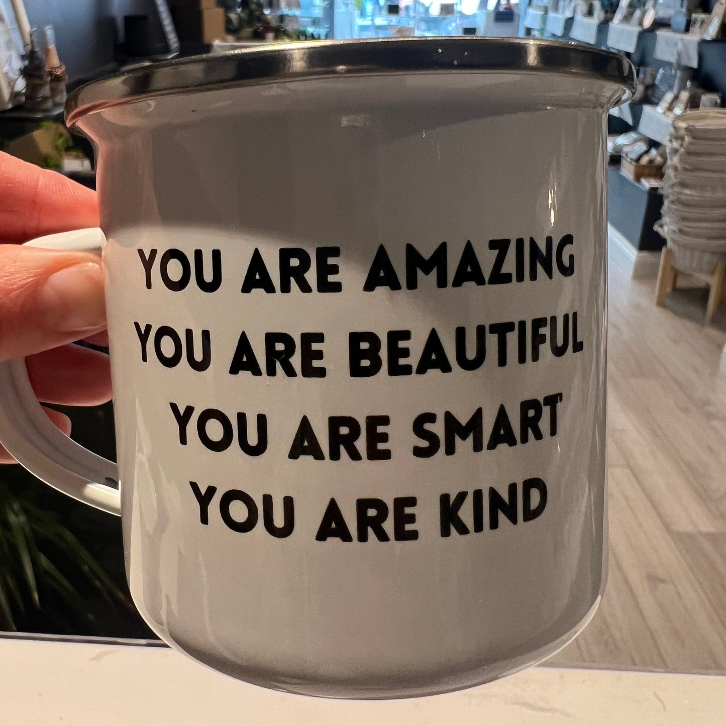 Clan Artisan Designed & Handprinted Enamel (Tin) Mugs