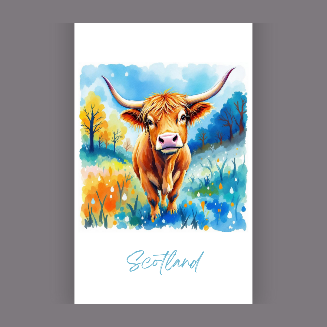 Clan Artisan Highland Cow Tea Towels