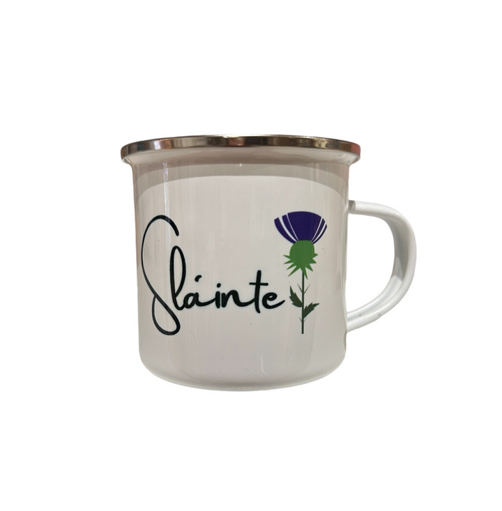 Clan Artisan Designed & Handprinted Enamel (Tin) Mugs