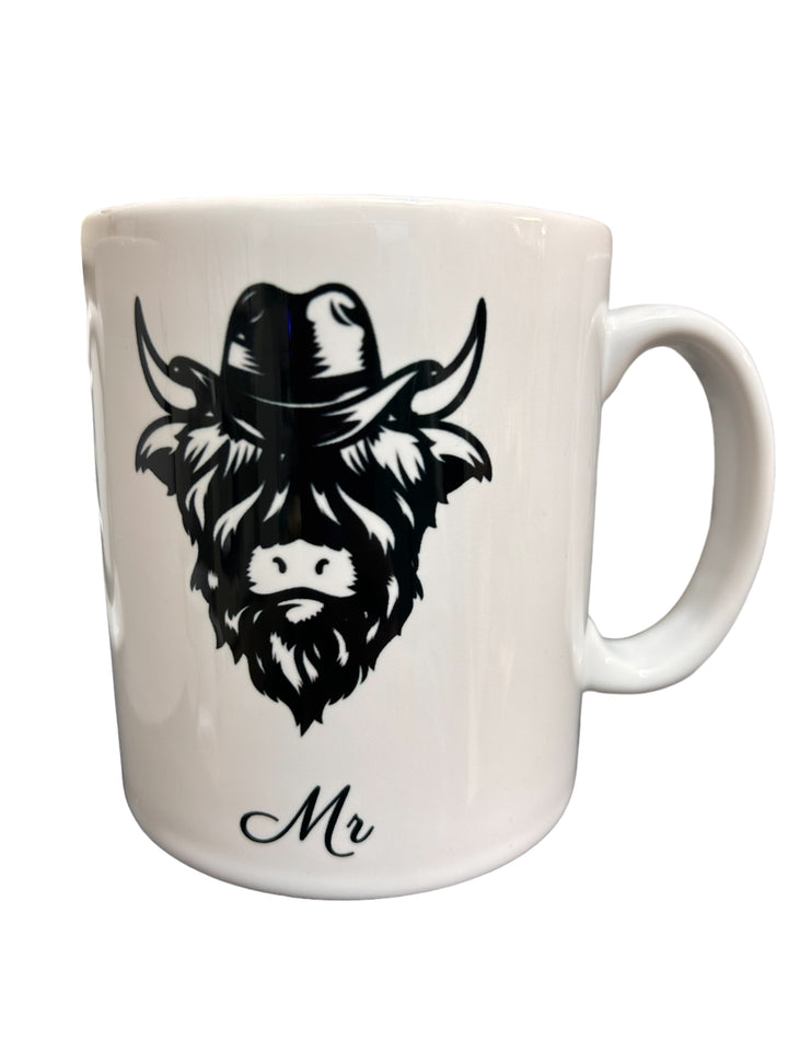 Clan Artisan Designed & Handprinted Wedding Ceramic Mugs 10oz