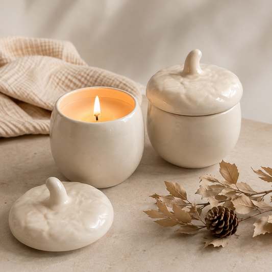 Hand poured Acorn Candle