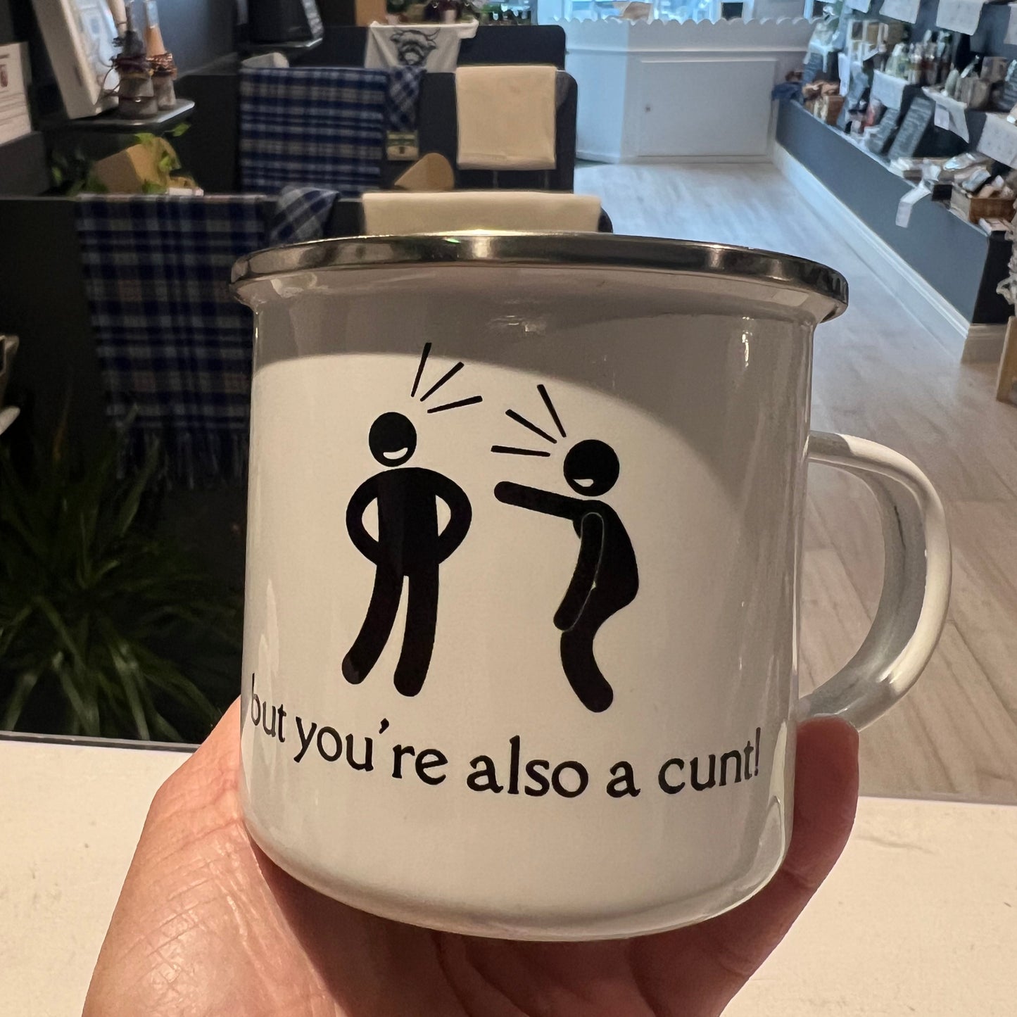 Clan Artisan Designed & Handprinted Enamel (Tin) Mugs