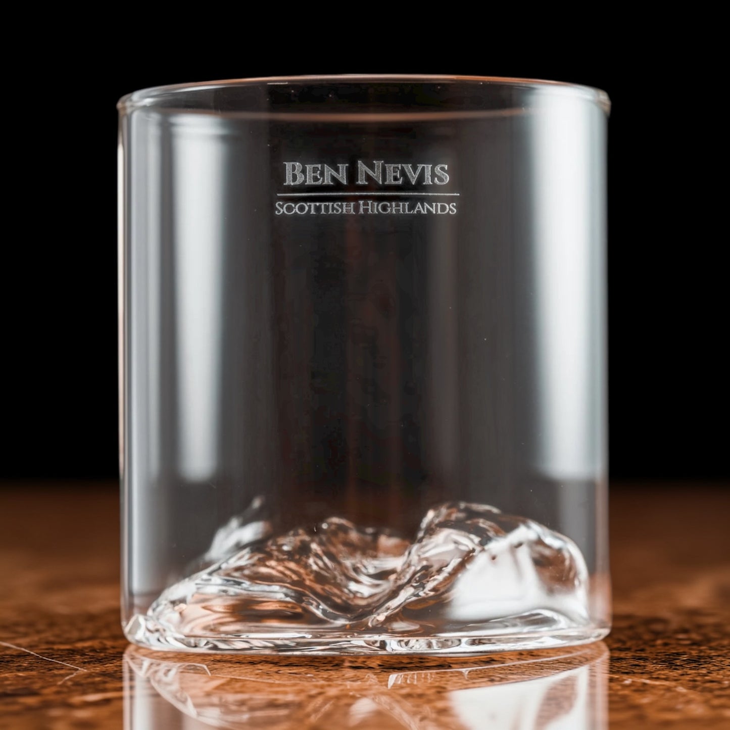 Ben Nevis Handblown Glass Tumbler with Coaster by Gilded Peaks