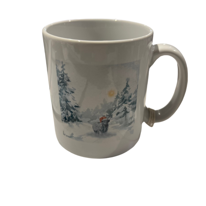 Clan Artisan Designed & Handprinted Christmas Ceramic Mugs 10oz