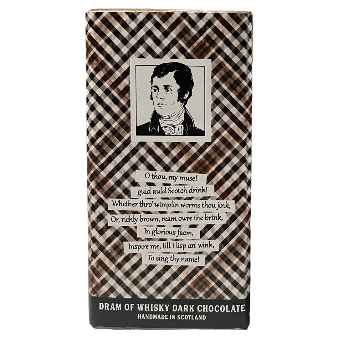 Quirky Chocolate Robert Burns Dram Of Whisky Dark Chocolate