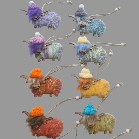 Handmade Highland Cow Ornament