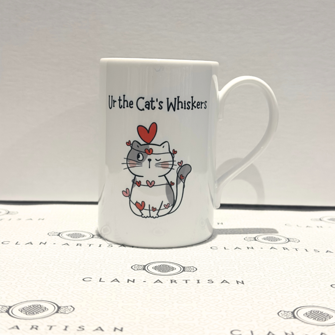 Clan Artisan Designed & Handprinted Porcelain Mugs 8oz
