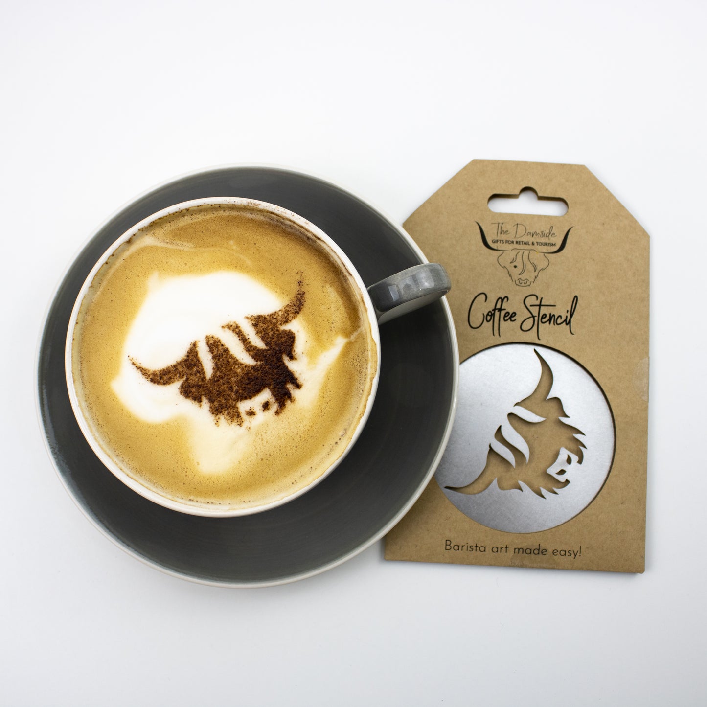 The Damside Stainless Steel Coffee Stencil