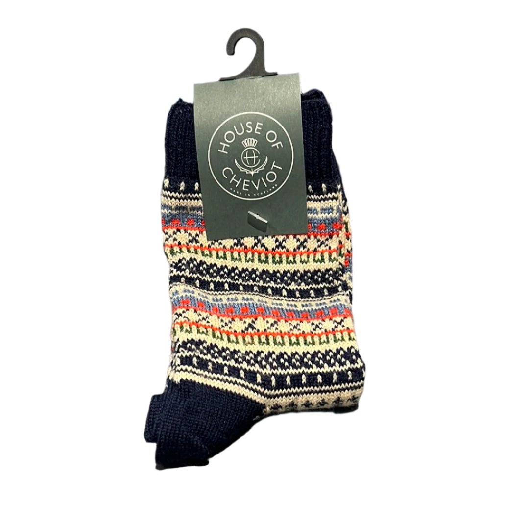 House of Cheviot Lady Fairisle Short Sock