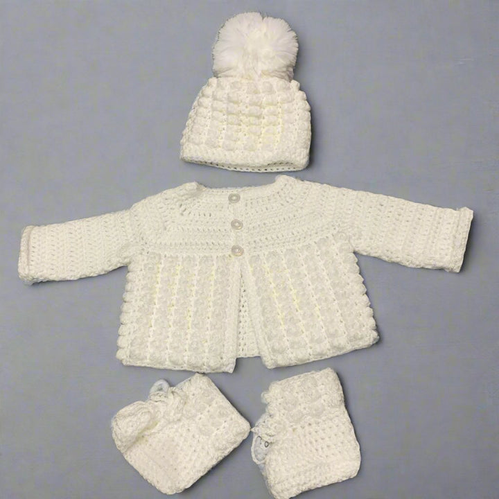 Buttons & Bows Baby Crochet Set