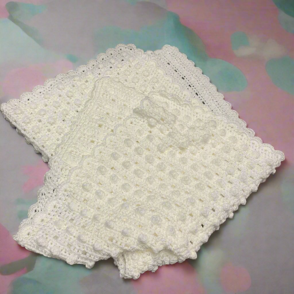 Buttons & Bows Baby Chunky Crochet Blanket