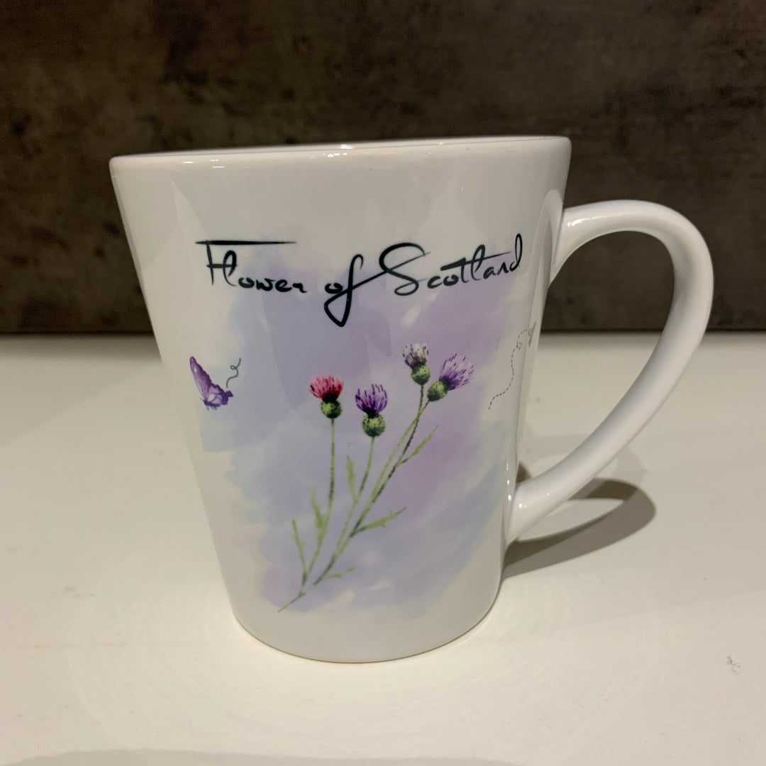 Clan Artisan Designed & Handprinted Ceramic Latte Mugs 12oz