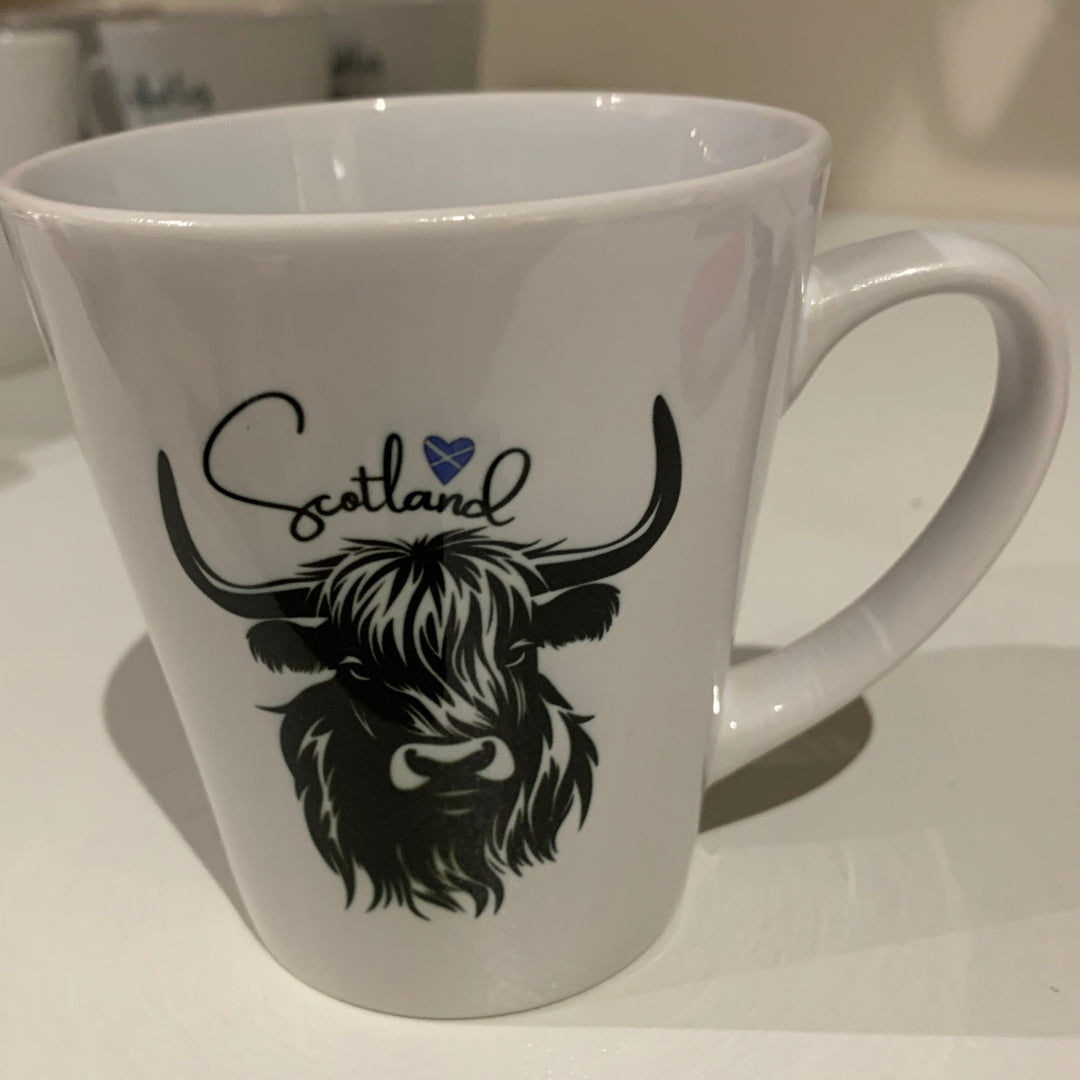 Clan Artisan Designed & Handprinted Ceramic Latte Mugs 12oz