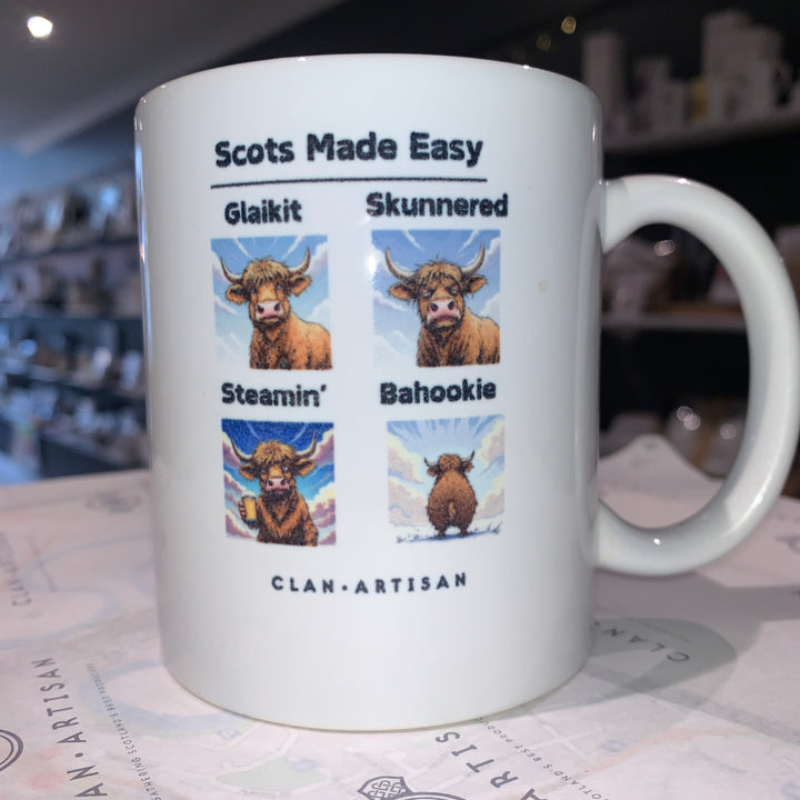 Clan Artisan Designed & Handprinted Scottish Themed Ceramic Mugs 10oz 2025