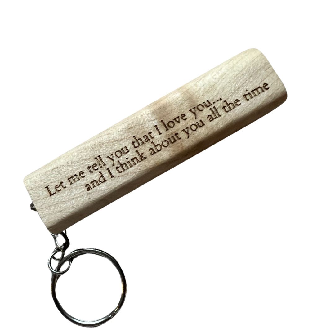 Evison Creations Let me tell you that I love you Handcrafted Wooden Keyring