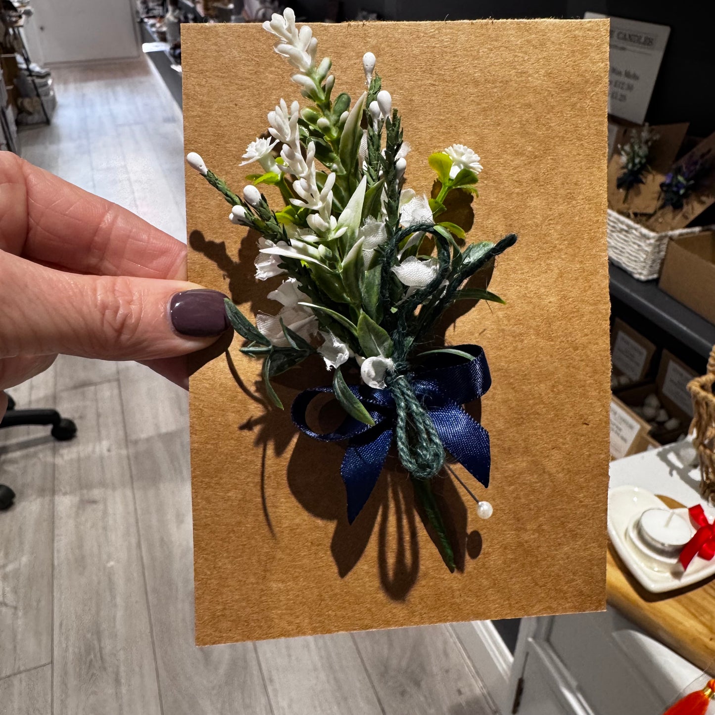 Faux Flower Wedding Buttonholes