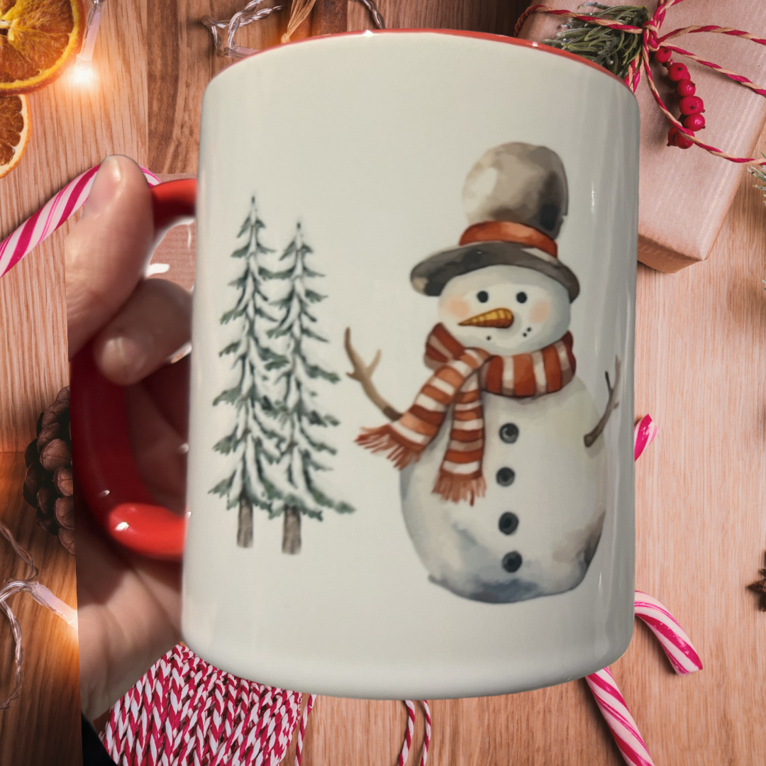 Clan Artisan Designed & Handprinted Christmas Ceramic Mugs 10oz