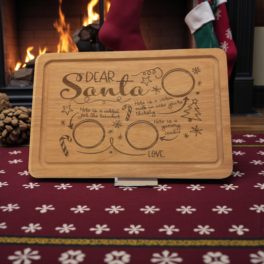 Torbrex Lazer Creations Wooden Santa Treats Board