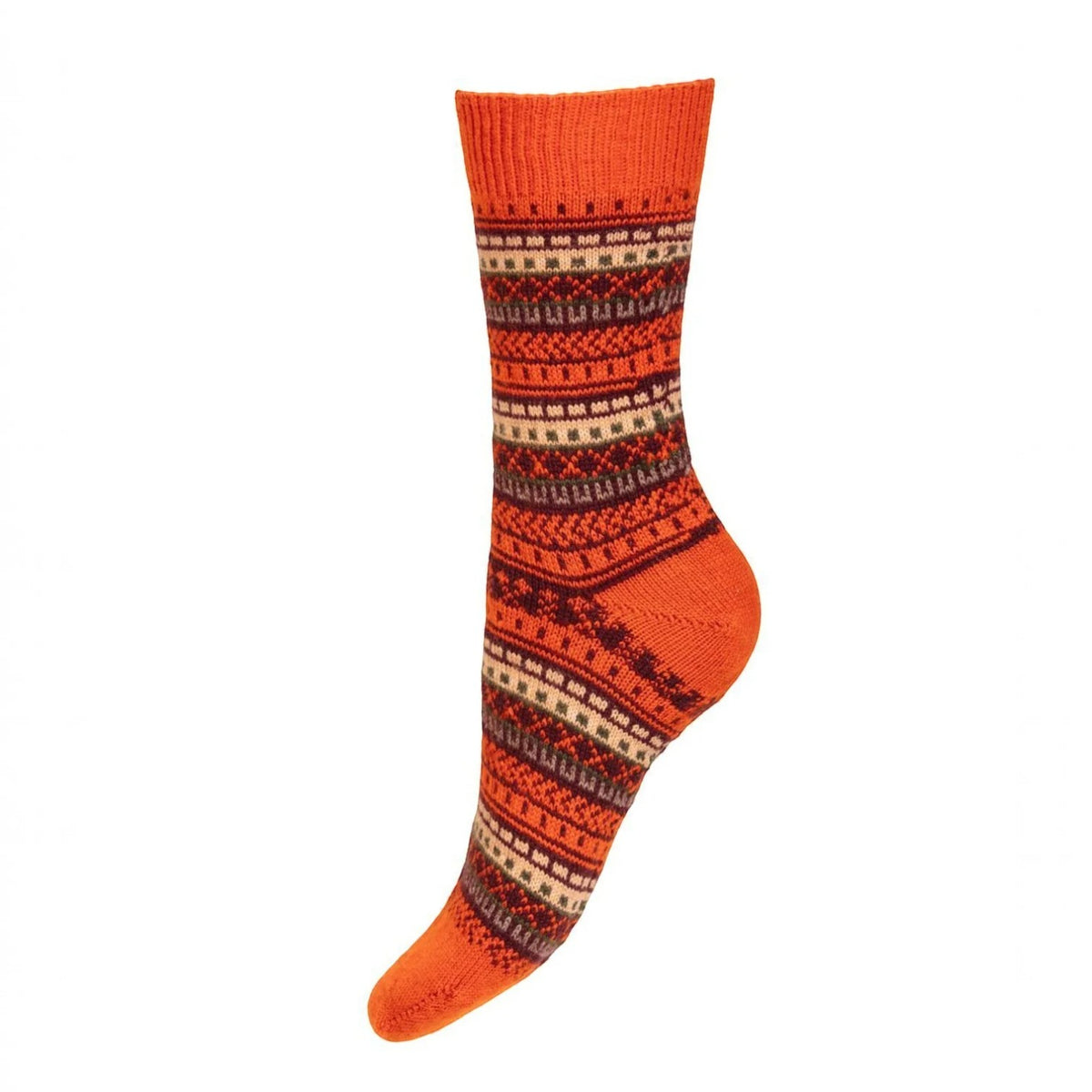 House of Cheviot Ladies Fairisle Short Sock