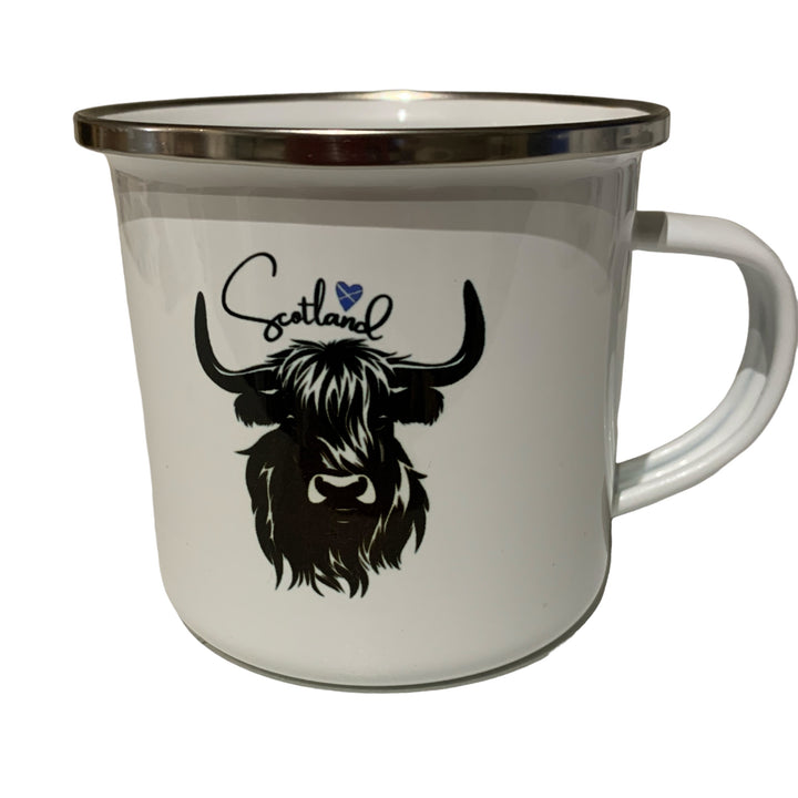 Clan Artisan Designed & Handprinted Enamel (Tin) Mugs