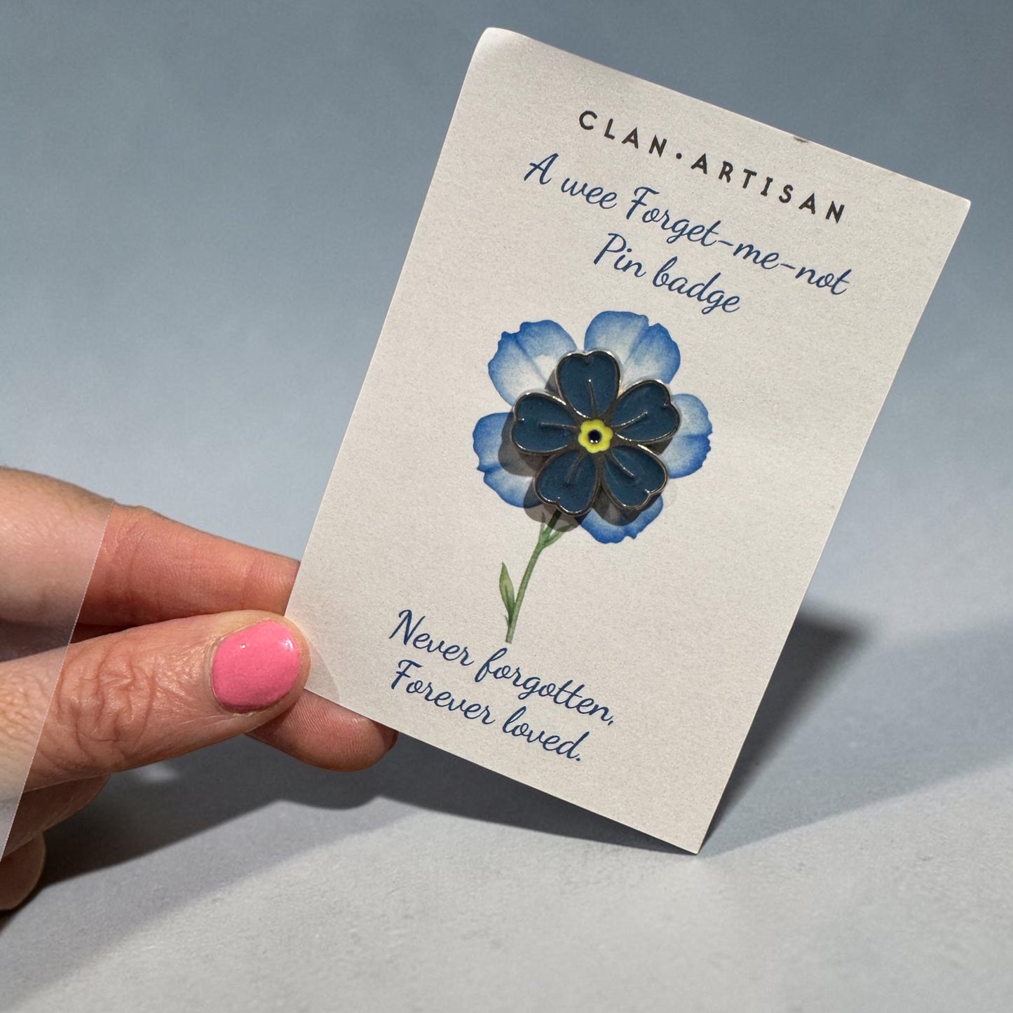 Clan Artisan Forget Me Not Wee Keepsake Card