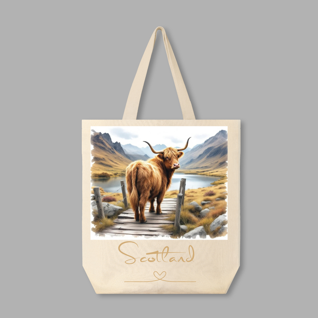 Clan Artisan Highland Cow Shopping Bags
