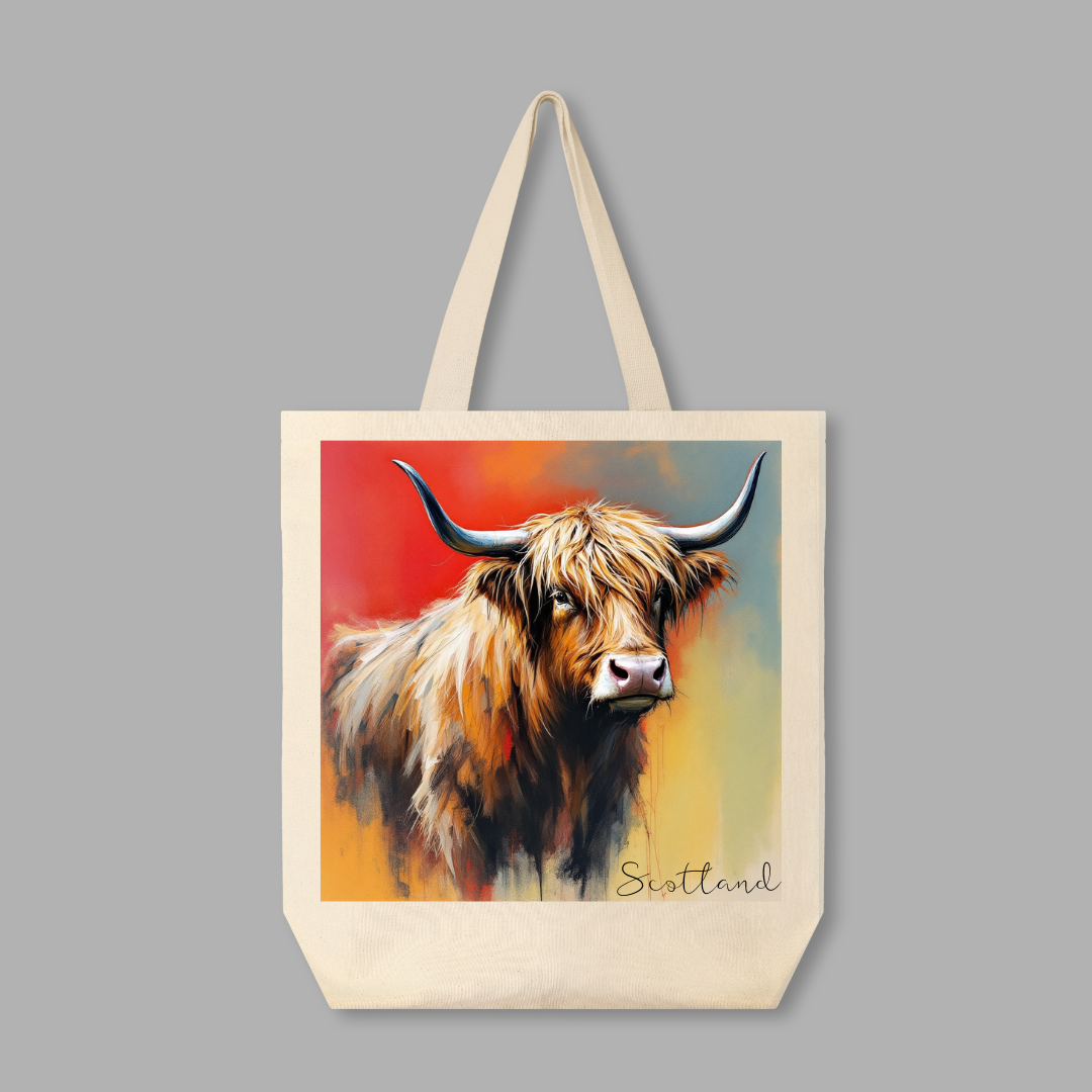 Clan Artisan Highland Cow Shopping Bags