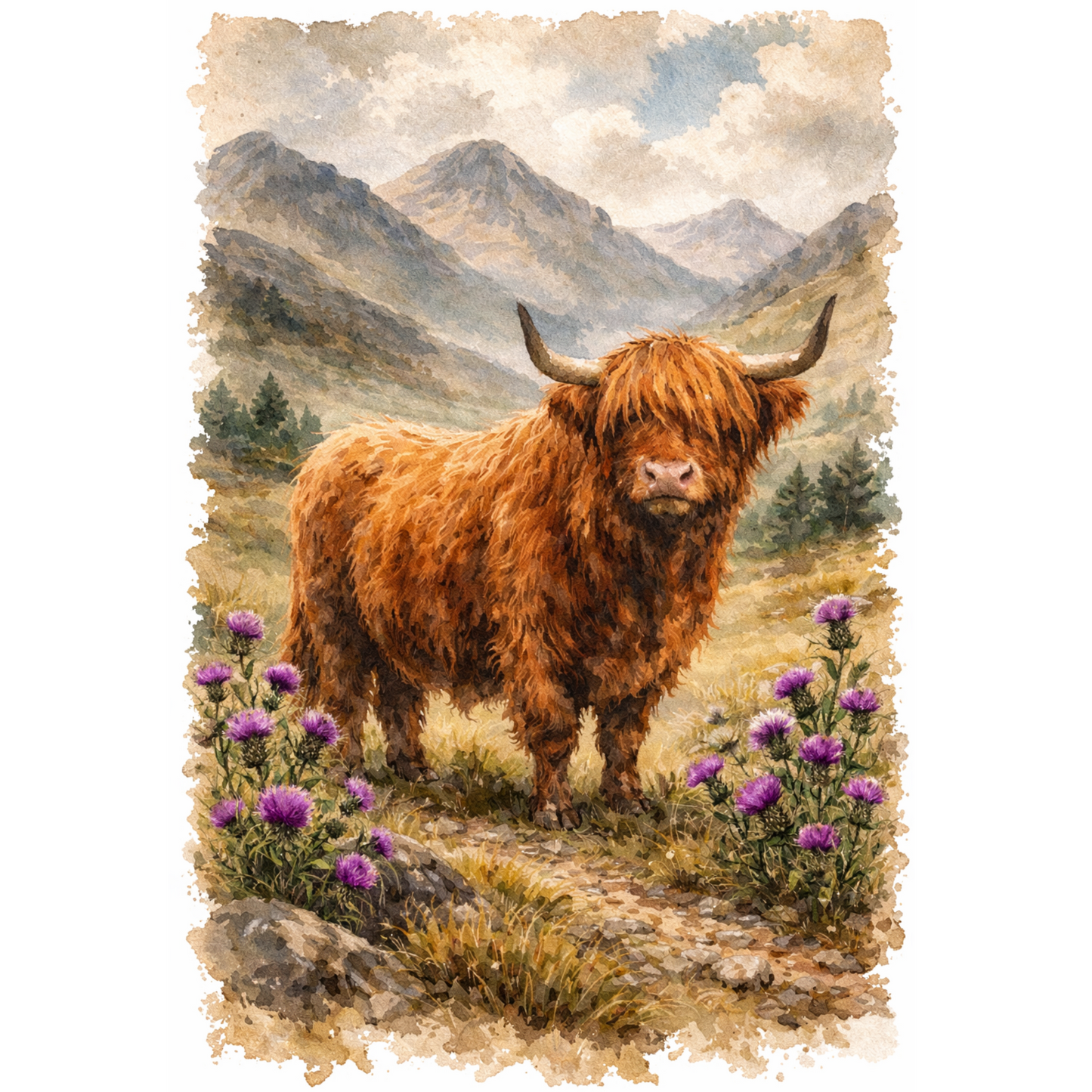 Clan Artisan Watercolour Tea Towels