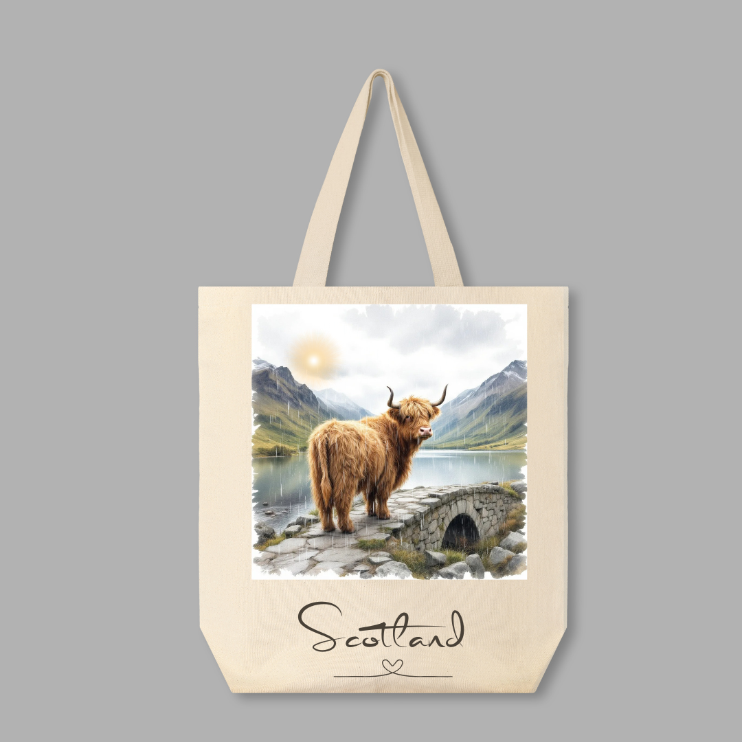 Clan Artisan Highland Cow Shopping Bags