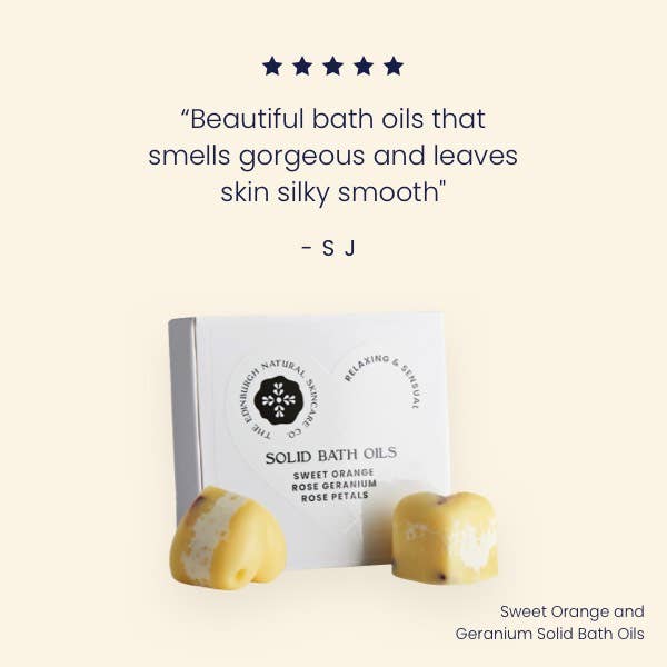 The Edinburgh Skincare Company  Orange and Geranium Solid Bath Oils