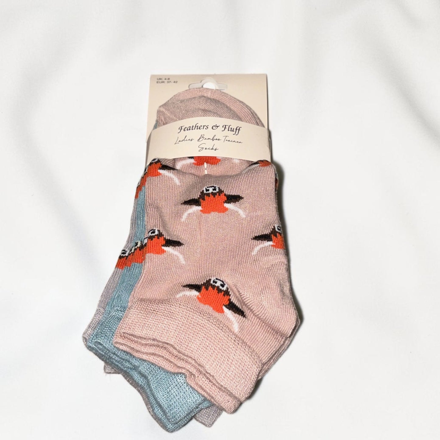 Feathers and Fluff Trainer Socks - 3 Pack