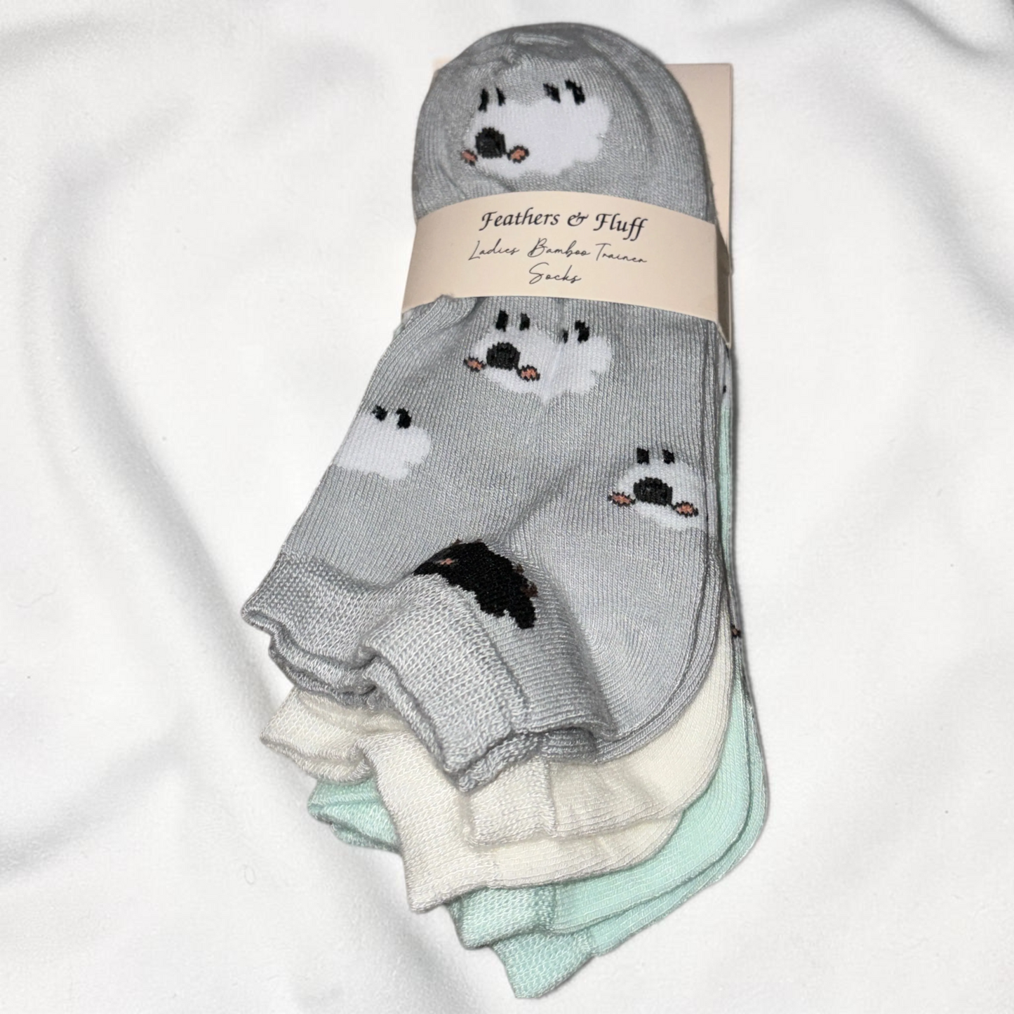 Feathers and Fluff Trainer Socks - 3 Pack