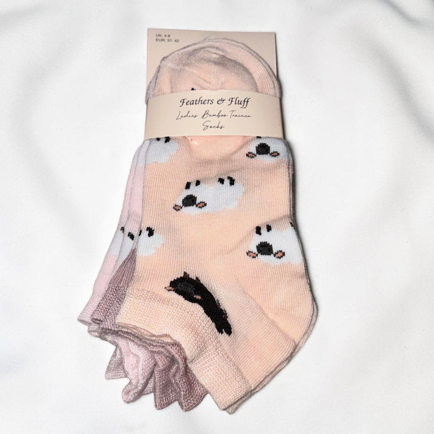 Feathers and Fluff Trainer Socks - 3 Pack