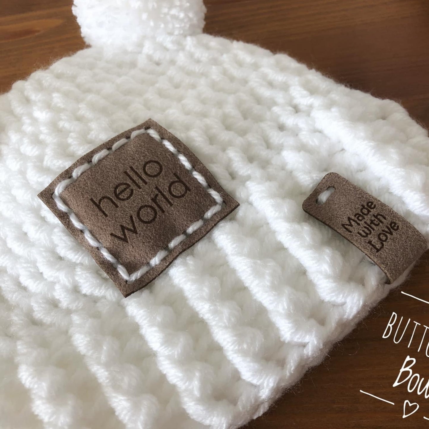 Buttons & Bows Baby Pom Pom Hats