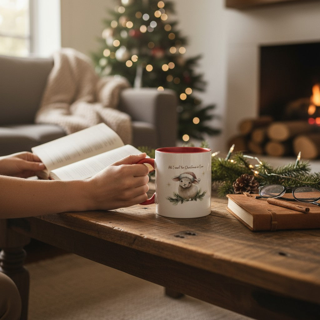 Clan Artisan Designed & Handprinted Christmas Ceramic Mugs 10oz 2025