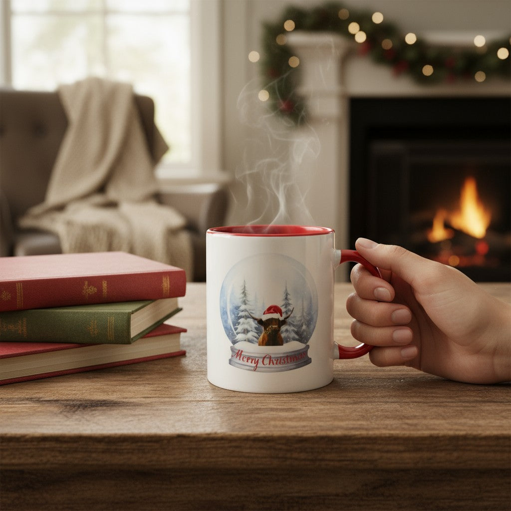 Clan Artisan Designed & Handprinted Colour Christmas Ceramic Mugs 10oz 2025