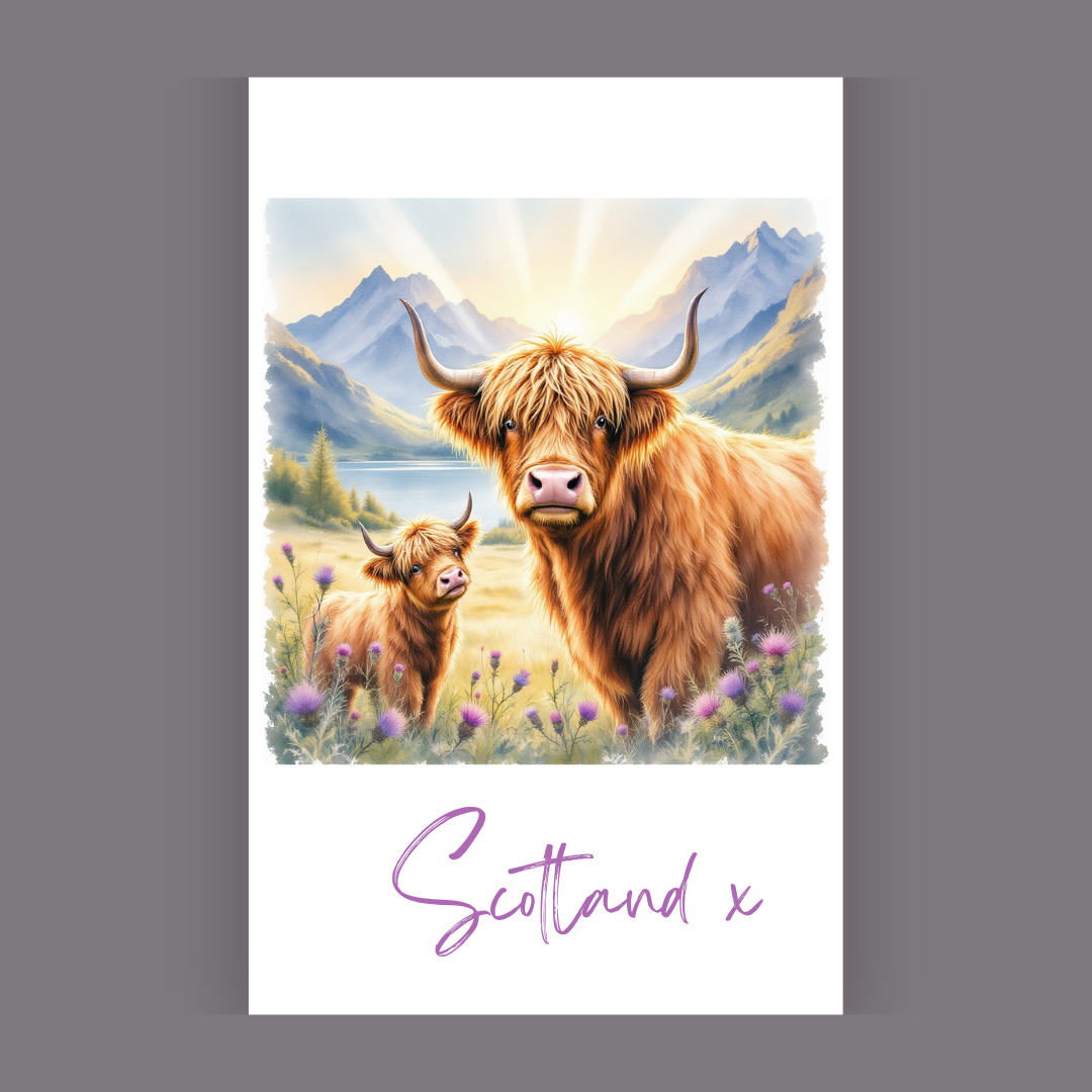 Clan Artisan Highland Cow Tea Towels
