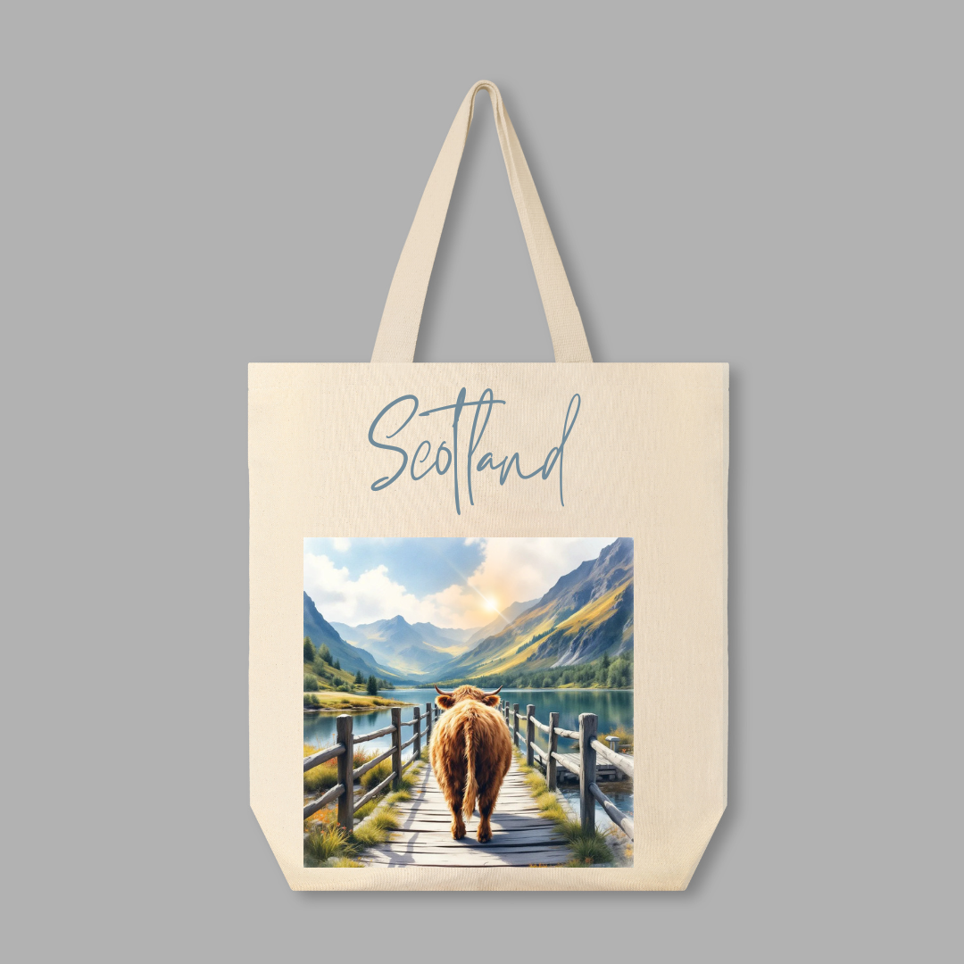 Clan Artisan Highland Cow Shopping Bags